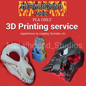 3D printing service (PLA only) any items, cosplay, fursuit etc message before purchase