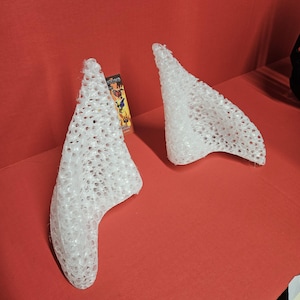 TPU flexible canine dog wolf ears for fursuits or cosplay masks, dense