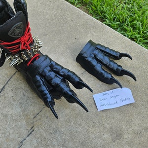 Cubrezapatos con forma de patas de fursuit de ave / reptil / dinosaurio (par)