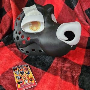 Pitbull hound domestic dog Fursuit head base 3D printed  with eye blanks, nose, teeth, and moving jaw -  assembly optional
