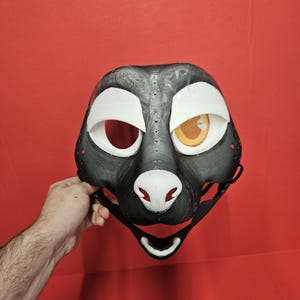 Fennec Fox Fursuit head base 3D printed  with eye blanks, nose, teeth, and moving jaw -  assembly optional