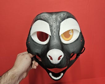 Fennec Fox Fursuit head base 3D printed  with eye blanks, nose, teeth, and moving jaw -  assembly optional