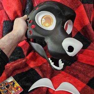 Fox Fursuit head base 3D printed  with eye blanks, nose, teeth, and moving jaw -  assembly optional