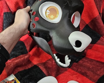 Fox Fursuit head base 3D printed  with eye blanks, nose, teeth, and moving jaw -  assembly optional