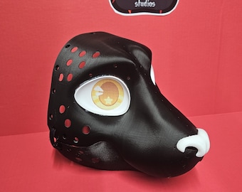 Seal Fursuit head base 3D printed  with eye blanks, nose, teeth, and moving jaw -  assembly optional