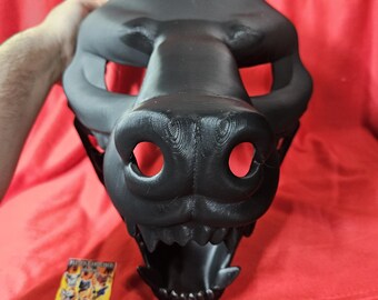 Snarling Canine Hyena Fursuit Head Base Monster Werewolf Demon