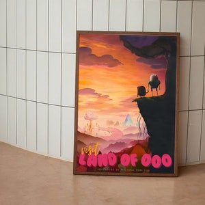 Adventure Time Poster, Land of OOO Poster, Adventure Time Print, Visit Land of OOO Poster, Adventure Time Wandkunst, digitaler Download