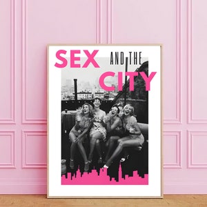 Sex and the City Poster, Retro Movie Poster, Sex and the City Wall Art, Carrie Bradshaw, TV Series Poster, Digital Download