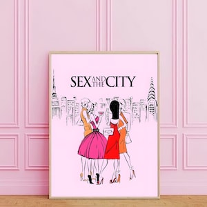 Sex and The City Poster, Sex and The City Wall Art, Movie Poster, Sex and The City Digital Print, Vintage Movie Poster, Digital Download