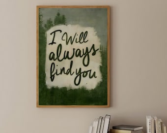 I Will Always Find You Art Print, TV Show Poster, OUAT Poster, Once Upon a Time Art