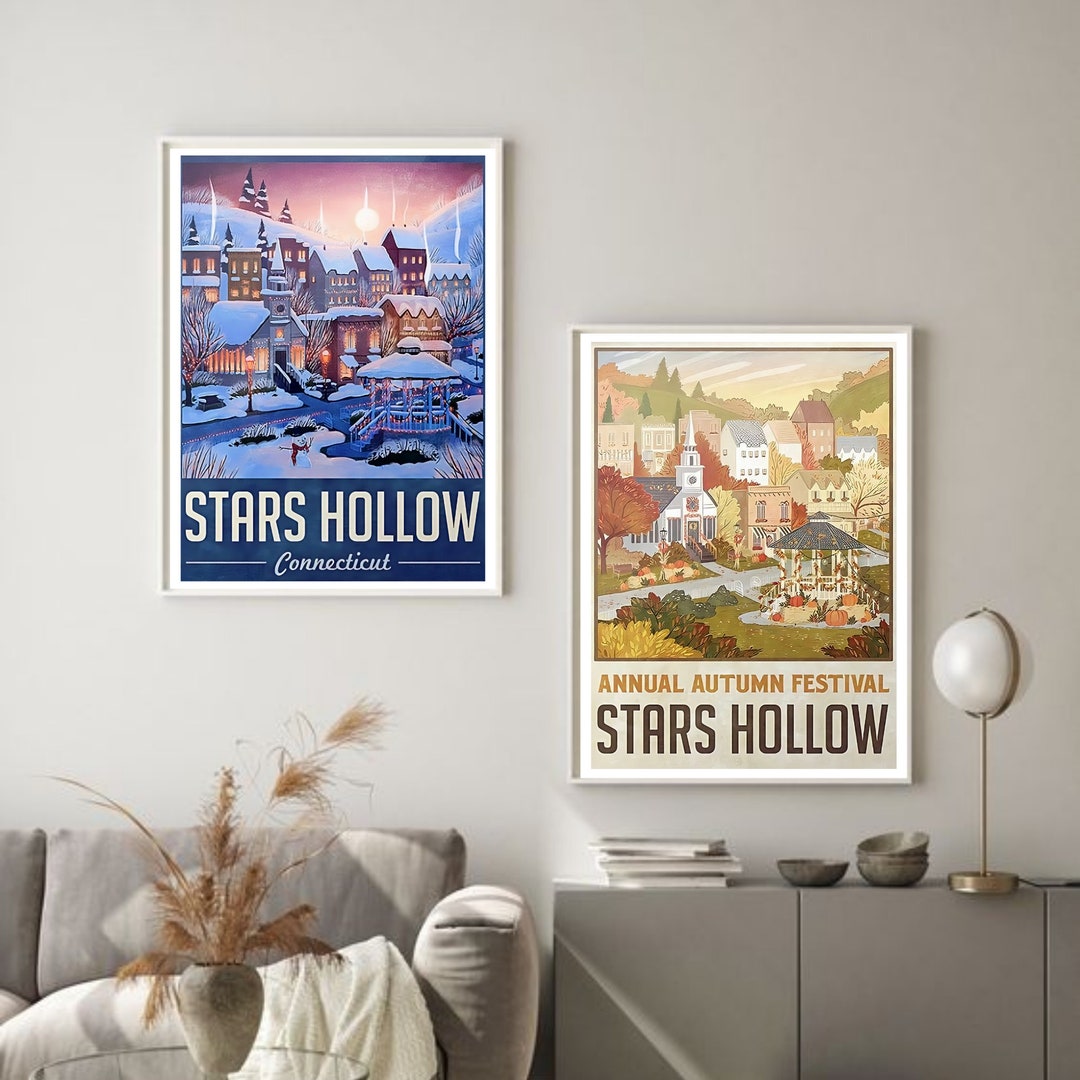 Gilmore Girls Wall Art Prints Set of 2 Stars Hollow Etsy UK