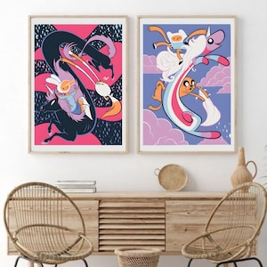 Adventure Time Poster 2er Set, Adventure Time Wandkunst, Finn und Jake Poster, Adventure Time Digitaldruck, digitaler Download