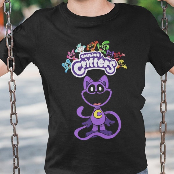 Lächelnde Tierchen Nickerchen Poppy Playtime Kinder T-Shirt/T-Shirt/Top mit einem einzigartigen Design. Unisex