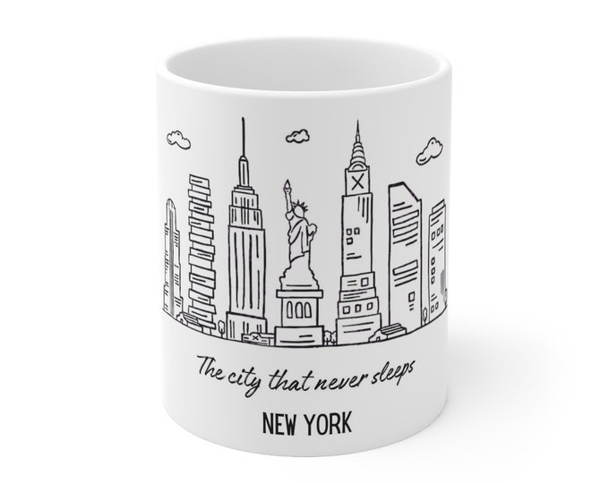 New York City Skyline Unique Coffee Mug/Cup