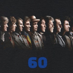 Doctor Who 60th Anniversary - All Doctors Lineup - T-Shirt/Tee/Top with a unique design. Unisex