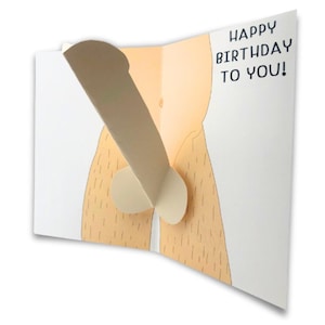 Hilarious Pop Up Dick Geschenk Geburtstagskarte