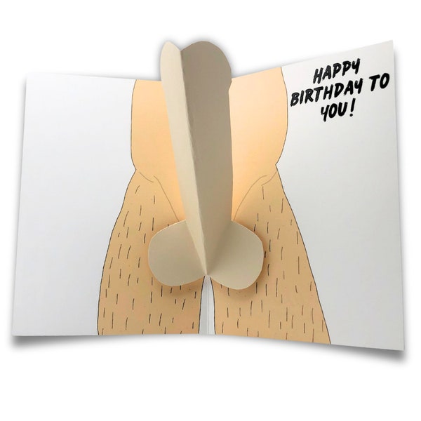 Pop Up Dick Card - Happy Birthday Gift