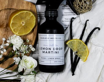 Lemon Drop Martini - Ambientador en aerosol para ropa de cama, ambientador para el hogar, ambientador para el coche, ambientador para ropa de cama y habitación, ambientador para telas, ambientador para el coche