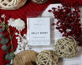 Holly Berry - Soy Wax Melts Scented Wax Melts Wax Cubes Soy Wax Tarts Strong Wax Melts Natural Wax Melts