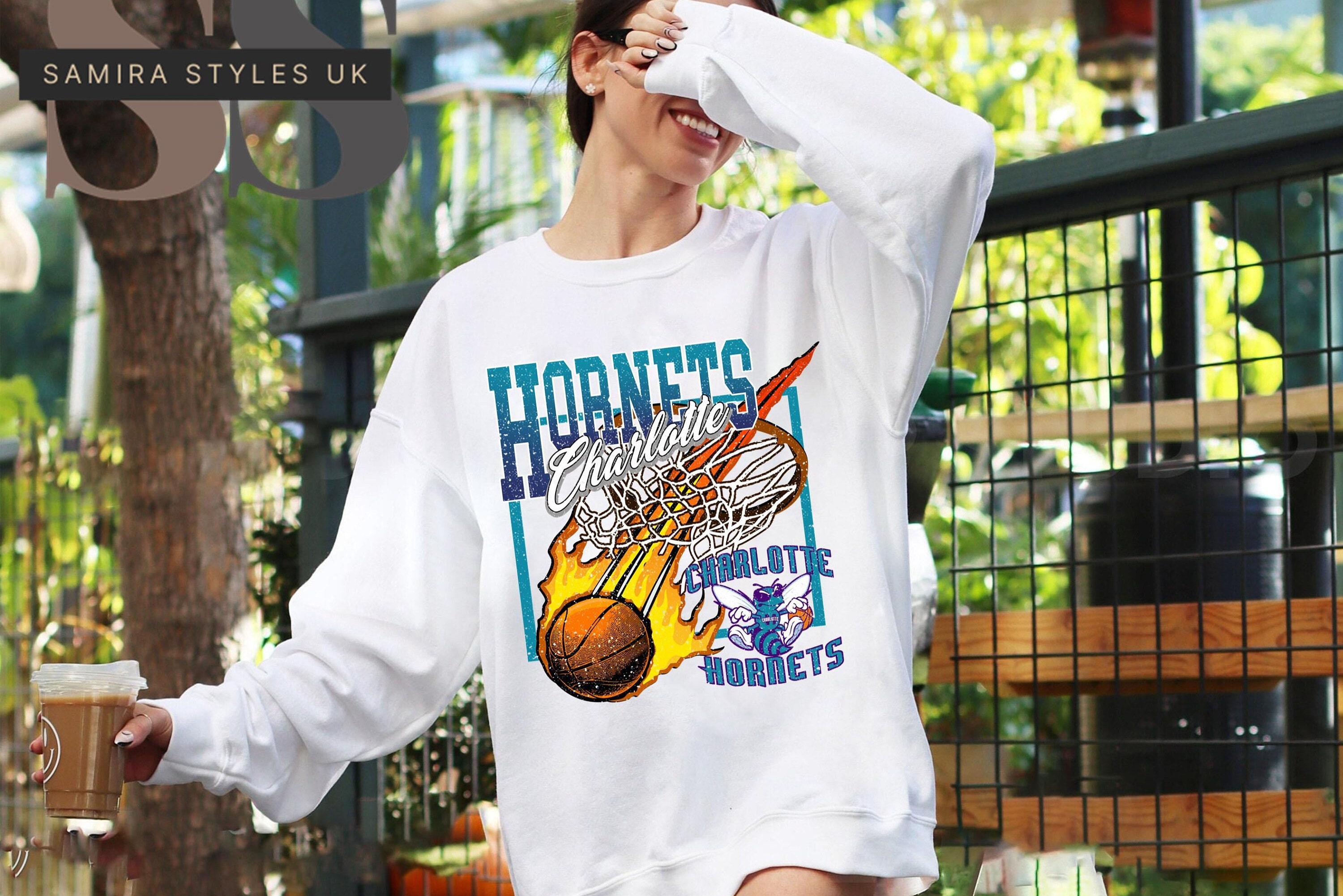 Charlotte Hornets 90's Style Vintage NBA Crewneck Sweatshirt