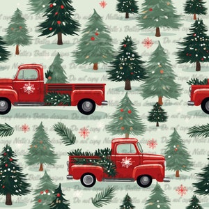 Christmas trucks  , seamless design, commercial use