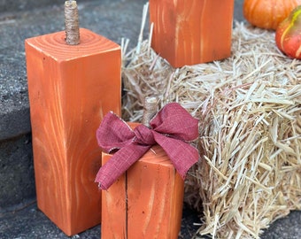 Handcrafted Rustic Wooden Pumpkins - Etsy