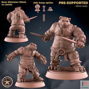Pandaren Monk Warcraft Collection | 6 Variants | Customizable Hair Options | 32mm Scale | 3D Printed Miniatures for Tabletop RPG