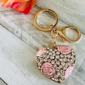 Lovely Gift Idea Heart or Flower Keychain
