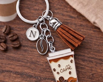 Llavero personalizado con dije de café