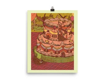 Affiche d'art Cake Fairies pastel