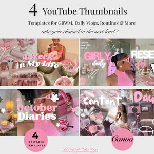 Editable YouTube Thumbnail Templates: Canva Branding Kit (Digital Download)