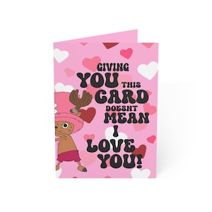 One Piece - Manga anime personnalisé - Tony Tony Chopper Carte de voeux Saint Valentin
