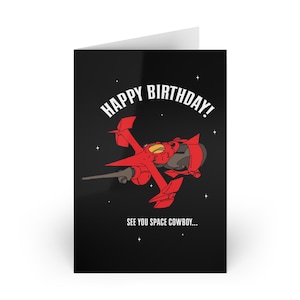 Cowboy Bebop - Anime Manga Personalizado - Cartão de Aniversário Spike Spiegel