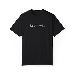 Death Note inspiriertes T-Shirt - Kira & L Anime T-Shirt - Unisex Garment-Dyed Shirt - Shonen Manga Grafik T-Shirt - Otaku Streetwear - Anime Geschenk