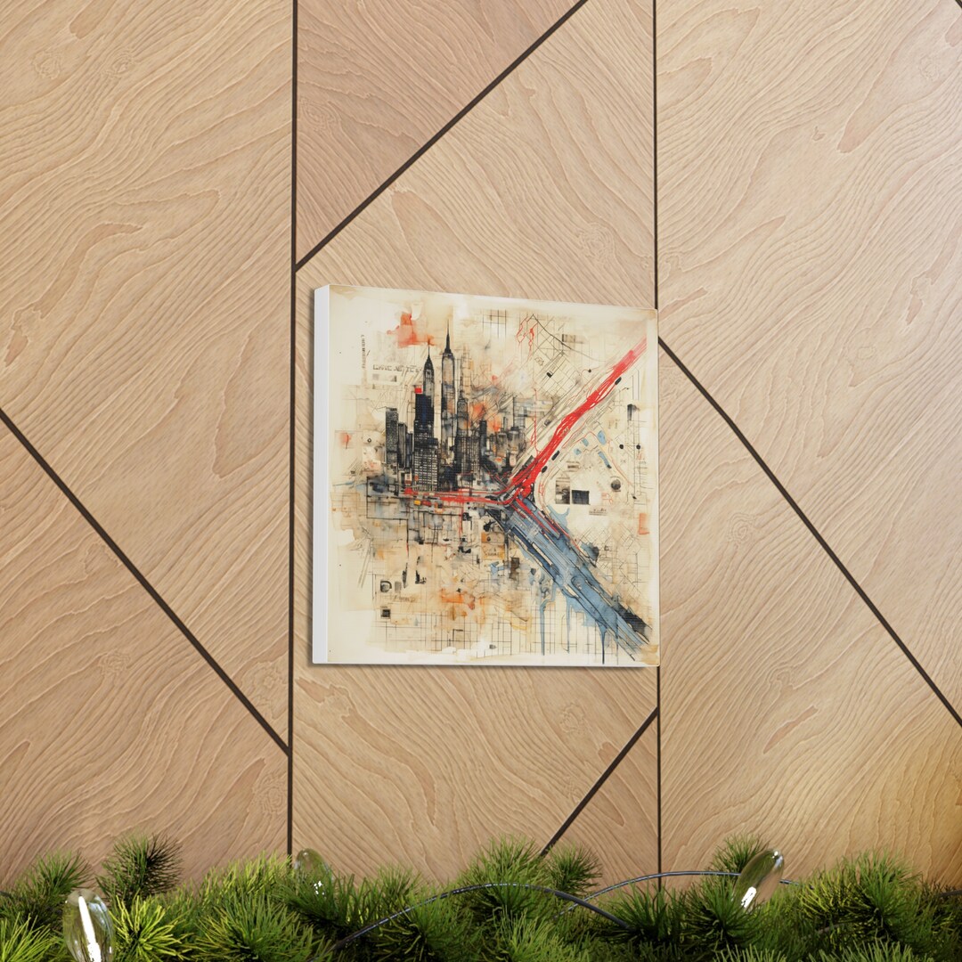 New York Map Digital Art Canvas - Il 1080xN.5116148059 G68p 