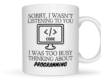 Programming Gift Personalised Coffee Mug Gift For Programming Enthusiast Funny Gift Tea Cup Hobby Birthday Present