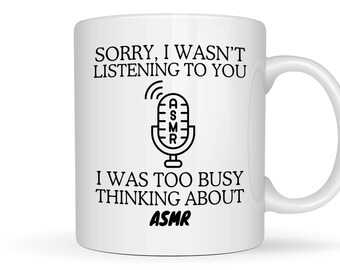 ASMR Gift Personalised Coffee Mug Gift For ASMR Enthusiast Funny Gift Tea Cup Hobby Birthday Present