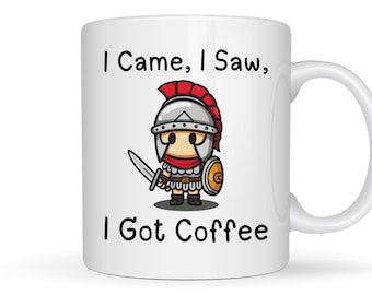 Cute Roman Empire Mug Gift Thinking About The Roman Empire Present Cup Ancient Rome Present For History Student I Came, I saw, I Got Coffee