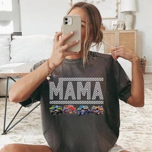 Comfort Colors Monster Truck Pit Crew Shirt Boy Mama Shirt Monster Truck Shirt Boy Birthday Party Shirt New Mom Boy Baby shower Gift Group