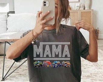 Comfort Colors Monster Truck Pit Crew Shirt Boy Mama Shirt Monster Truck Shirt Boy Birthday Party Shirt New Mom Boy Baby shower Gift Group