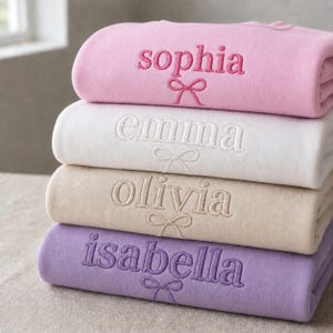 Personalized Embroidered Name Sweatshirt for Girls, Custom Kids Name Crewneck, Toddler Youth Birthday Gift, Baby Girl Pullover, Monogram Top