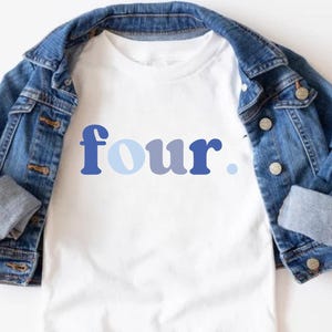 Four Birthday Shirt Boy: 4th Birthday Outfit, USA Made Cotton Tee