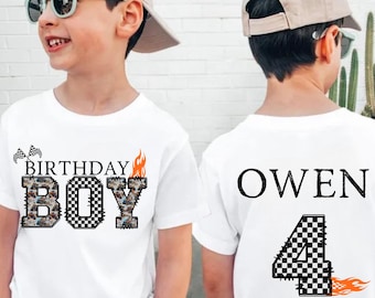 Camiseta personalizada con nombre de Monster Truck para cumpleaños, camiseta personalizada para niños con nombre de Monster Truck, regalo para amantes de los Monster Trucks, lindo regalo para niño pequeño.