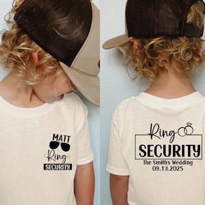 Aangepast shirt ringdrager, voorstel cadeau ringdrager gepersonaliseerd shirt ringbeveiliging, cadeau ringdrager, huwelijkscadeau outfit cadeau ring aan toonder