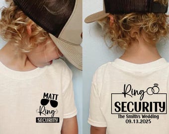 Camisa personalizada para portador de anillos, regalo de propuesta para portador de anillos, camisa de seguridad para anillo personalizada, regalo para portador de anillos, regalo de boda, atuendo para portador de anillos.