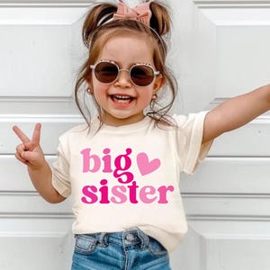 Big Sister Toddler Shirt Cute Announcement Kids Shirt  Big Sister Gift Big Sister To Be, Pregnancy Reveal Shirt, Big Sister Tee  Big Sis Top