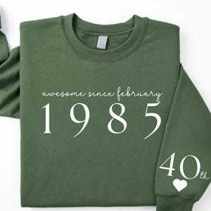 Magliette personalizzate per il 40° compleanno, t-shirt di ispirazione vintage, maglietta del 1984, 40° compleanno, maglietta dell'anno di nascita del 1984, regalo di compleanno