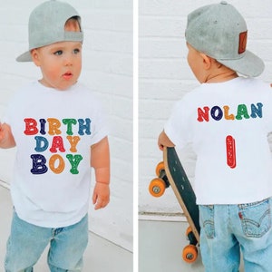 Personalized Name Birthday Boy Toddler Shirt Custom Birthday Boy shirt Toddler birthday boy shirt 1st birthday Boys Outfit Boys Birthday Top