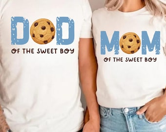 Custom Milk and Cookies Family Shirts, One Sweet Boy 1st Birthday Outfit, Mama Daddy Matching Cookie Theme Party Tees Dad Mom Matching Tee