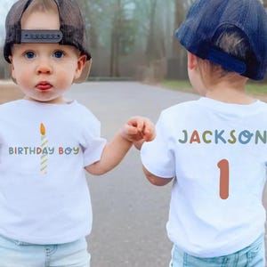 Personalized Name Birthday Boy Toddler Shirt, Custom Birthday Boy Gift, Custom Gift for Birthday Party, 1st 2nd birthday boy First Birthday
